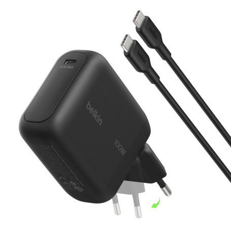 Wall Charger USB-C 100W with Cable USB-C to USB-C 1,5m BELKIN WCH025kq1.5BKB6 - Black