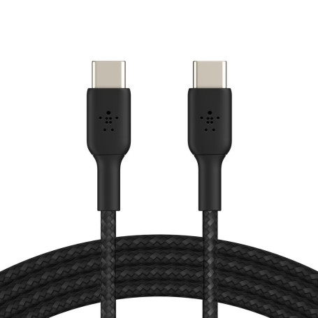 Câble Tressé USB-C / USB-C 2M BELKIN CAB004BT2MBK - Noir