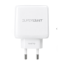 Chargeur, Adaptateur - Kit Chargeur Rapide GaN 45W USB-C + USB-A avec Câble USB-C 1M WUW-T116 - Blanc, prix de gros.