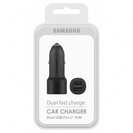 Samsung 15W Dual USB Quick Charge Car Charger - Retail Box (Original)