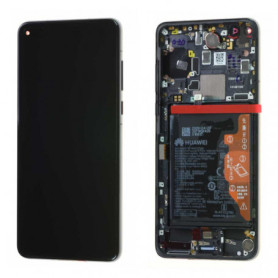 Screen Huawei P40 Gold on Frame + Battery (Service Pack) - 02353MFV