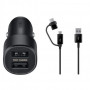 Samsung 15W Dual USB Car Charger Kit with Cable