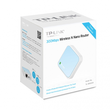 Routeur Nano 300 Mbps Wi-Fi 1 Port Ethernet TP-Link TL-WR802N