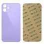 Vitre arrière iPhone 12 mini Mauve (Grand trou) Sans Logo