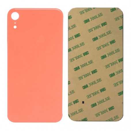 Vitre arrière iPhone XR Corail (Grand trou) Sans Logo