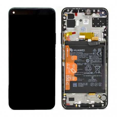 Ecran Huawei P40 Lite 5G Noir Sur Châssis + Batterie (Service pack) - 02353SUN