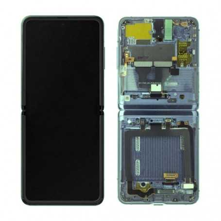 Ecran Samsung Galaxy Z Flip 3 5G (F711) Vert + Châssis (Service Pack) - GH82-27243C-27244C