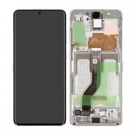 Ecran Samsung Galaxy S20 Plus 4G/5G (G985/G986) Blanc + Châssis (Service Pack) - GH82-22134B-22145B