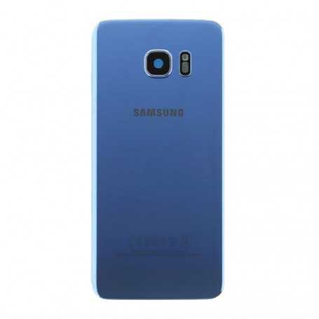 Vitre arrière Samsung Galaxy S7 Edge (G935F) Bleu (Service Pack) - GH82- 11346F