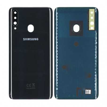 Vitre arrière Samsung Galaxy A20S (A207F) Noir (Service Pack) - GH81- 19446A