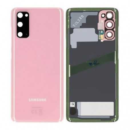 Vitre arrière Samsung Galaxy S20 4G/5G (G980F/G981B) Rose (Service Pack) - GH82-22068C - GH82-21576C