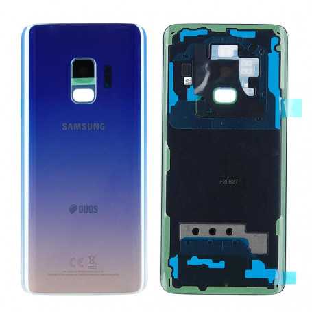 Vitre arrière Samsung Galaxy S9 Duos (G960F) Bleu (Service Pack) - GH82-15875G