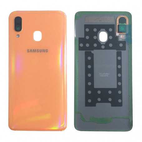 Vitre arrière Samsung Galaxy A40 (A405F) Corail (Service Pack) - GH82-19406D