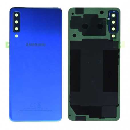 Vitre arrière Samsung Galaxy A7 2018 (A750F) Bleu (Service Pack) - GH82-17829D