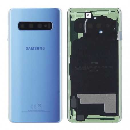 Vitre arrière Samsung Galaxy S10 (G973F) Prism Bleu (Service Pack) - GH82-18378C