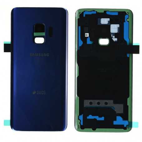 Vitre arrière Samsung Galaxy S9 Duos (G960FD) Corail Bleu (Service Pack) - GH82-15875D