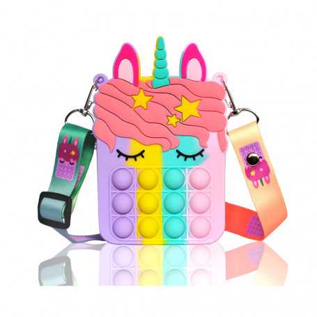 Pop-it Anti-Stress Toy Unicorn Bag for Adults and Children - Bubble Pops