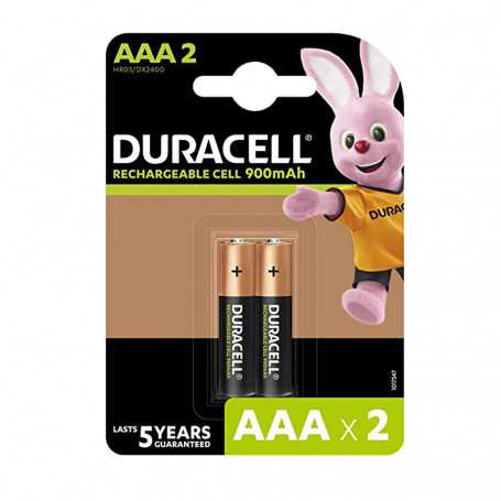 Piles Rechargeables AAA 900mAh DURACELL HR03 DX2400 x 2pcs