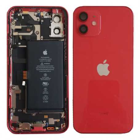 Back Cover Housing iPhone 12 Red - Charging Connector Battery (Original Unmounted) Grade A