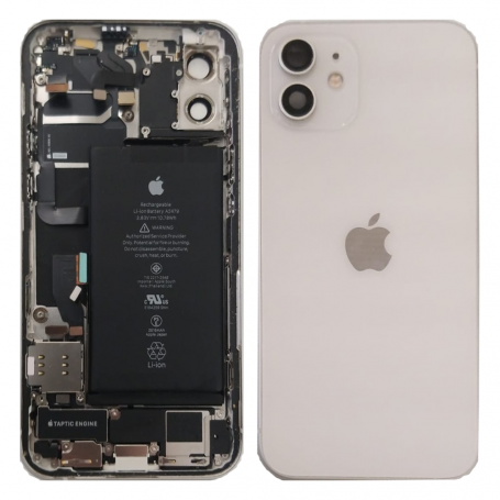 Back Cover Housing iPhone 12 White - Charging Connector Battery (Original Disassembled) Grade A