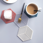 Striped Silicone Trivet - Blue