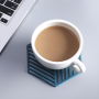 Striped Silicone Trivet - Blue