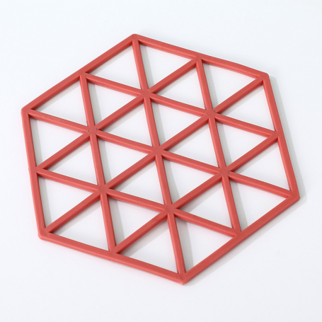 Triangle Silicone Trivet - Red