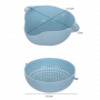 Double-Layer Vegetable Washing Plastic Basket