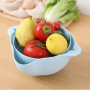 Double-Layer Vegetable Washing Plastic Basket