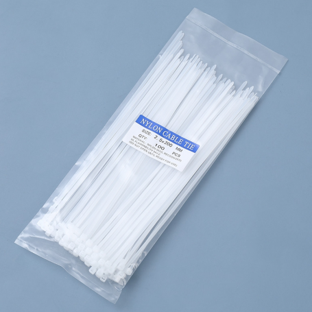 Attache de câble en Nylon 3*150mm Blanc - Pack de 100 pcs