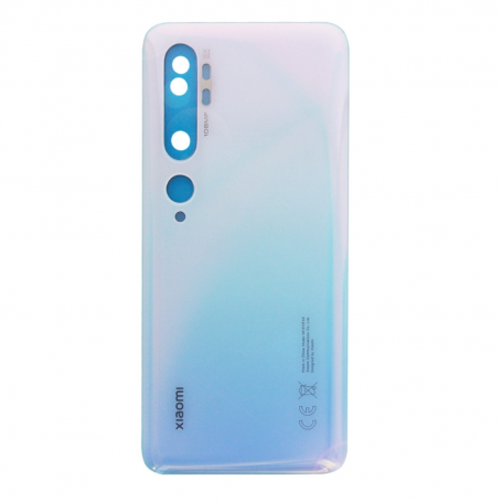 Vitre arrière Xiaomi Mi Note 10 / Note 10 Pro Blanc + Adhesif