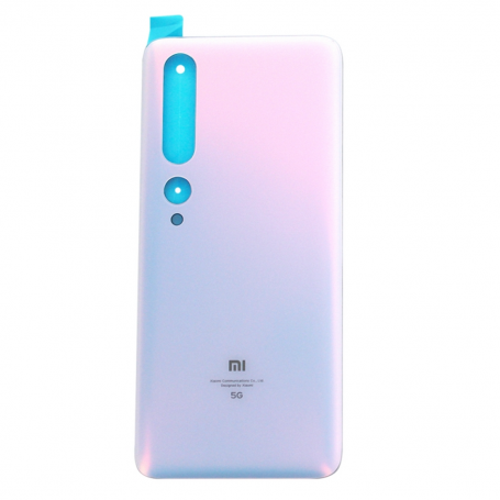 Vitre arrière Xiaomi Mi 10 Pro 5G Blanc Alpin + Adhesif