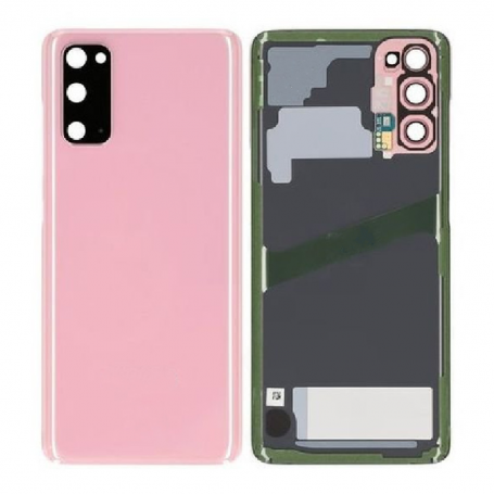 Samsung Galaxy S20 4G/5G (G980F/G981B) Rear Glass Panel Pink (Without Logo)