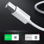 Câble Type-C / Type-B Imprimante UGREEN - 1M : Connectivité fiable et rapide pour une impression sans faille