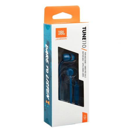 Headphones Kit Handsfree Jack 3.5mm JBL T110BLU Blue