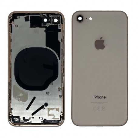 Chassis Arrière iPhone 8 Sans module charge sans fil Avec bouton Or (Origine Demonté) - Grade AB