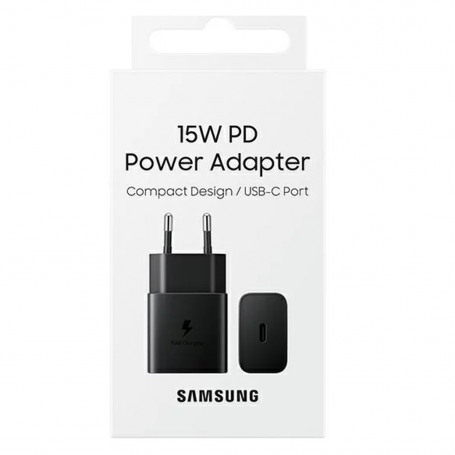 Samsung 15W Black USB-C Power Adapter - Retail Box (Original)