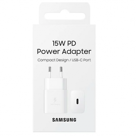 Samsung 15W White USB-C Power Adapter - Retail Box (Original)