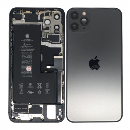 Back Cover Housing iPhone 11 Pro Max Black - Charging Connector + Battery (Original Disassembled) Grade A