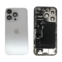 Back Cover Housing iPhone 14 Pro White - Charging Connector + Battery (Original Removed) Grade A