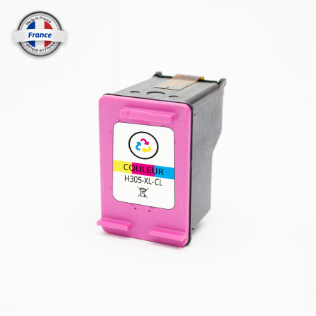 Ink Jet Compatible for N°305XL - 3YM63AE Cyan Inkjet cartridge HP Reman 200 Pages With recent chip with level