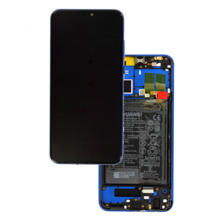 Ecran Huawei Honor 8X Bleu Sur Châssis + Batterie (Service Pack) - 02352EAQ