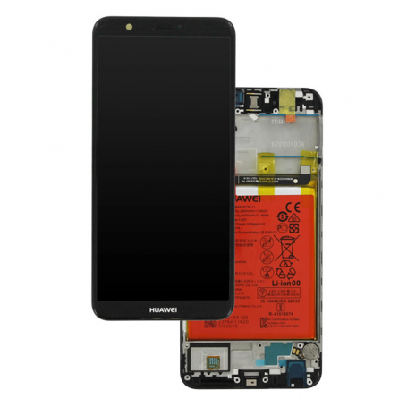 Ecran Huawei P Smart Noir Sur Châssis + Batterie (Service Pack) - 02351SVJ-02351SVK-02351SVD