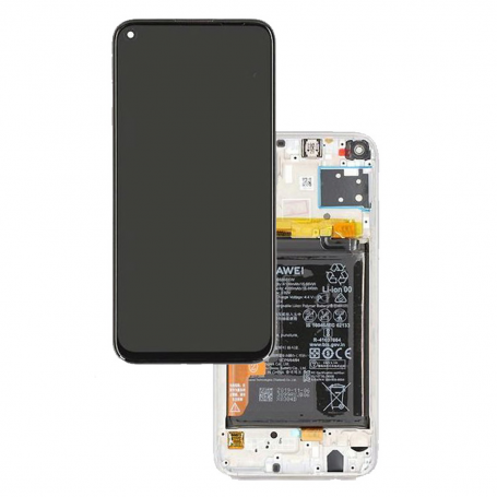 Screen Huawei P40 Lite 4G Silver on Frame + Battery (Service Pack) - 02353KFV