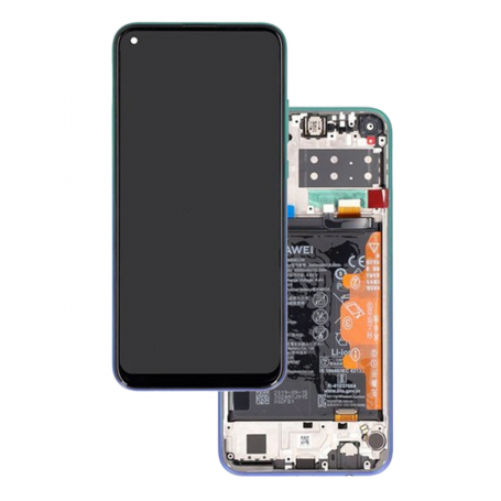 Ecran Huawei P40 Lite E Bleu Sur Châssis + Batterie (Service Pack) - 02353FMX