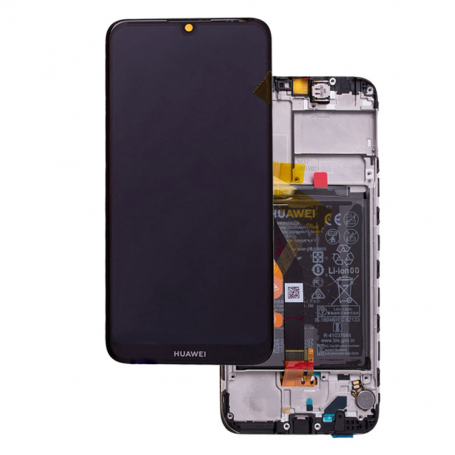 Ecran Huawei Y6 2019 Noir Sur Châssis + Batterie (Service Pack)