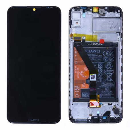 Screen Huawei Y6s Black on Frame + Battery (Service Pack) - 02353JJW