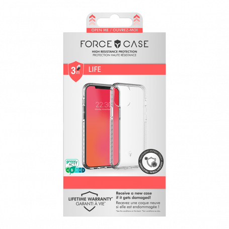 Coque de Protection Transparent FORCE CASE Life - Test de chute 3m - Huawei P30 Pro