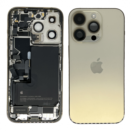 Back Cover Housing iPhone 14 Pro Gold - Charging Connector + Battery (Original Dismantled) Grade A