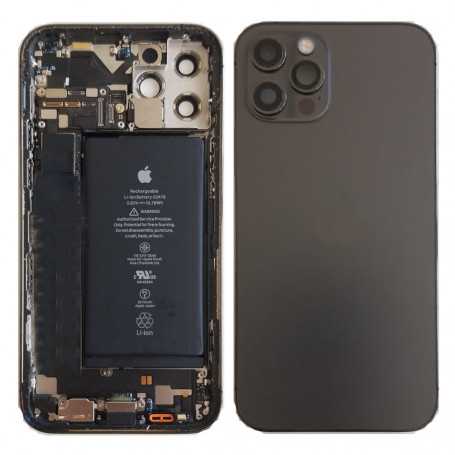 Back Cover Housing iPhone 12 Pro Max Graphite - Charging Connector + Battery (Original Disassembled) Grade B